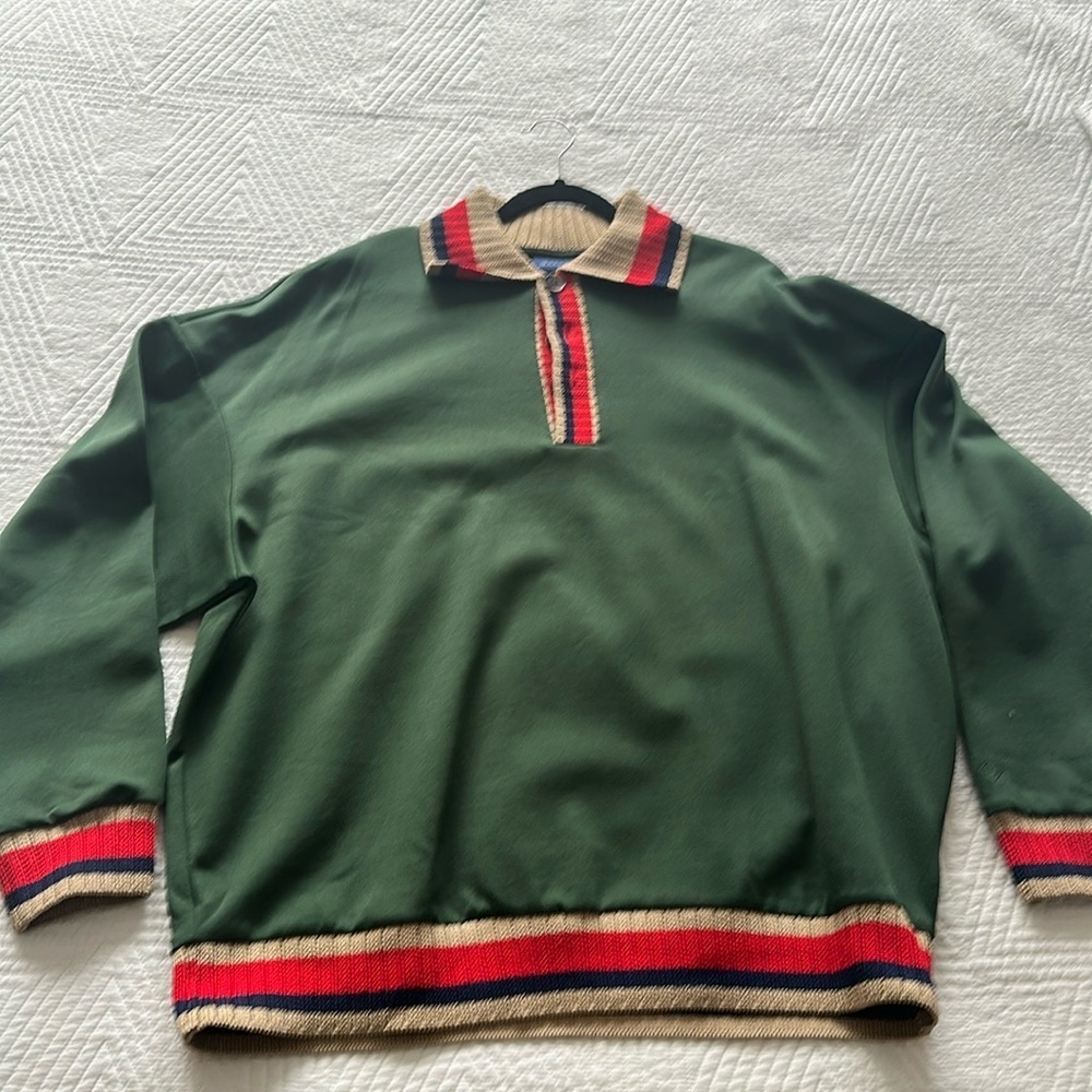Gant green sweater with collar